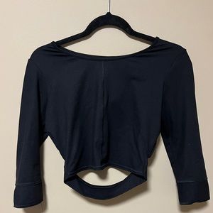 Five 5 Dancewear Top. black with cute back with cutout.
